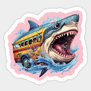 Shark Bus Sticker